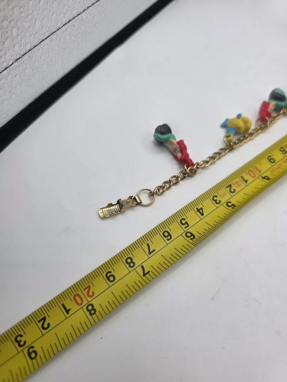 Vtg 1989 Disney The Little Mermaid Charm Bracelet Ariel Flounder Sebastian 6